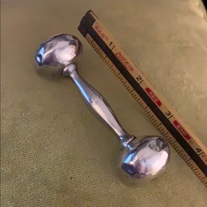 925 sterling barbell baby rattle by Web.